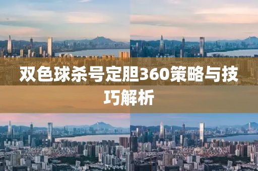 双色球杀号定胆360策略与技巧解析