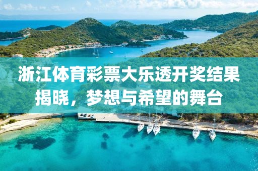 浙江体育彩票大乐透开奖结果揭晓，梦想与希望的舞台