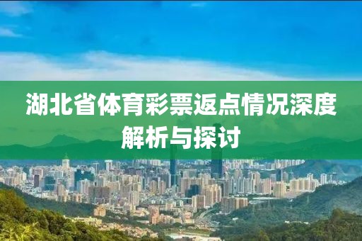 湖北省体育彩票返点情况深度解析与探讨