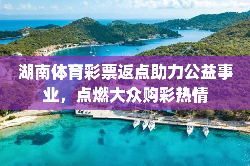 湖南体育彩票返点助力公益事业，点燃大众购彩热情